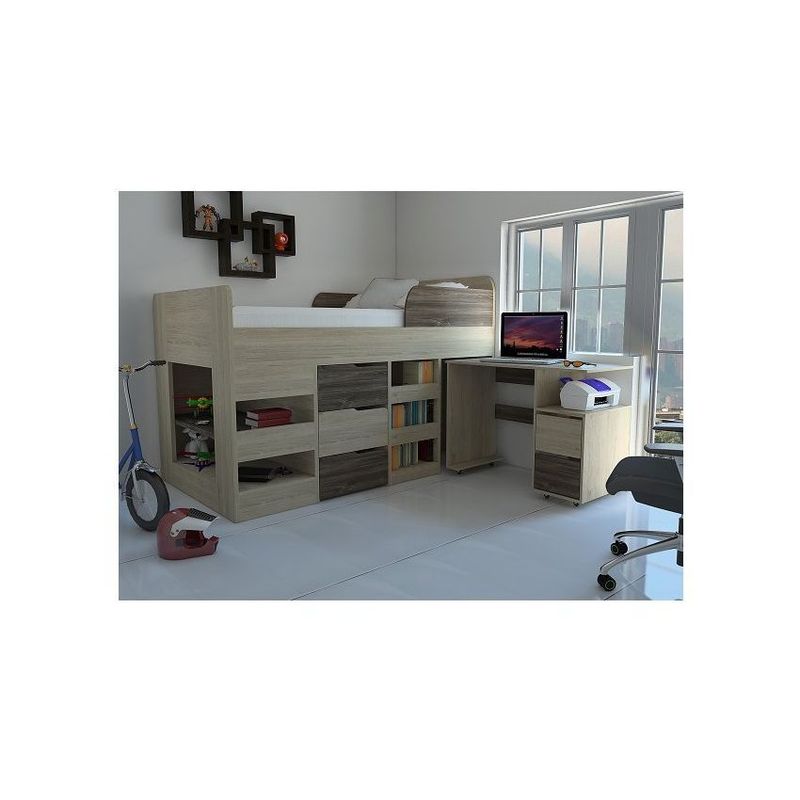RTA DESIGN - Cama nido infantil  cre 2612 rovere + siena