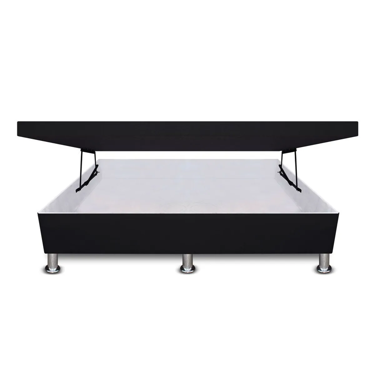 MAGIC CLASS - CAMA BAÚL APERTURA HORIZONTAL 140x190 ECOCUERO NEGRO