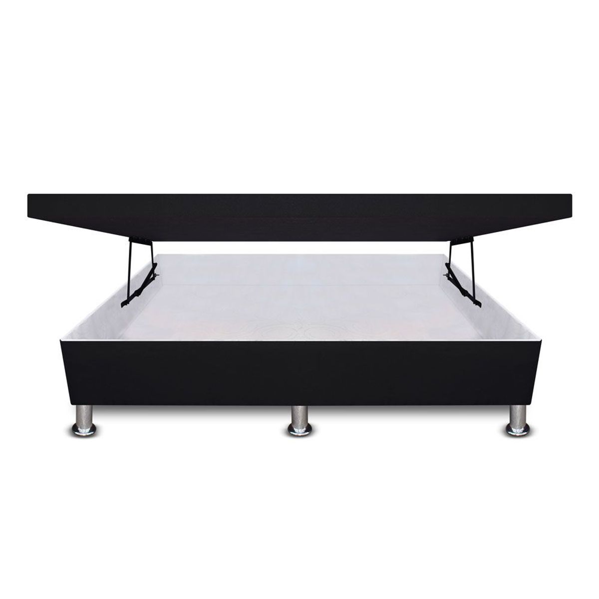 MAGIC CLASS - CAMA BAÚL APERTURA HORIZONTAL 140x190 ECOCUERO NEGRO