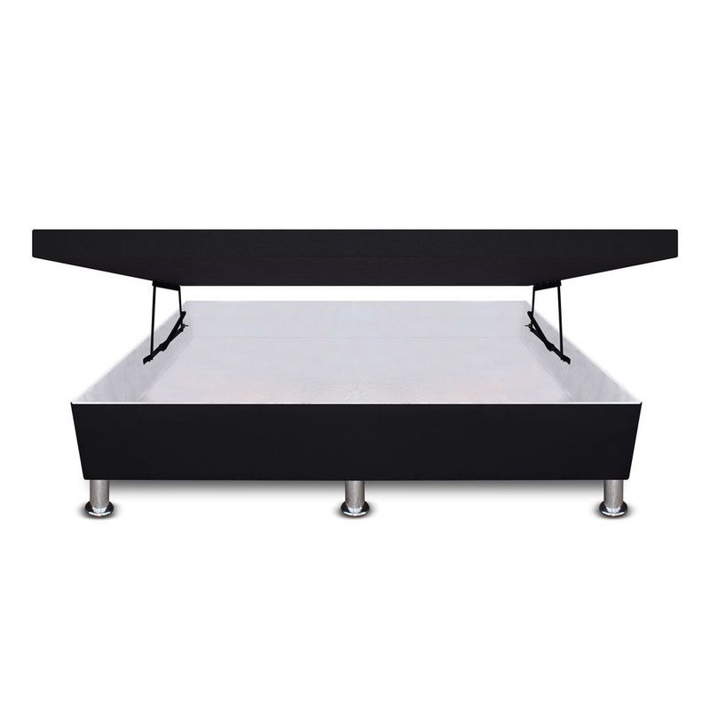 MAGIC CLASS - CAMA BAÚL APERTURA HORIZONTAL 140x190 ECOCUERO NEGRO
