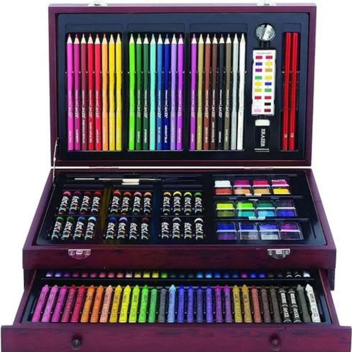 GENERICO - Set De Colores En Caja De Madera x 142 Piezas