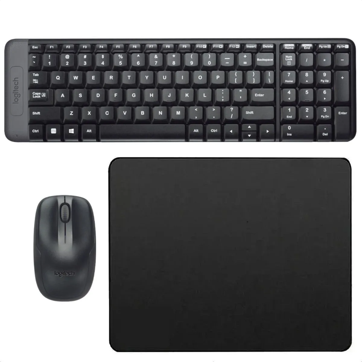LOGITECH - Combo Teclado y Mouse Inalámbricos Logitech MK220 y Pad Mouse