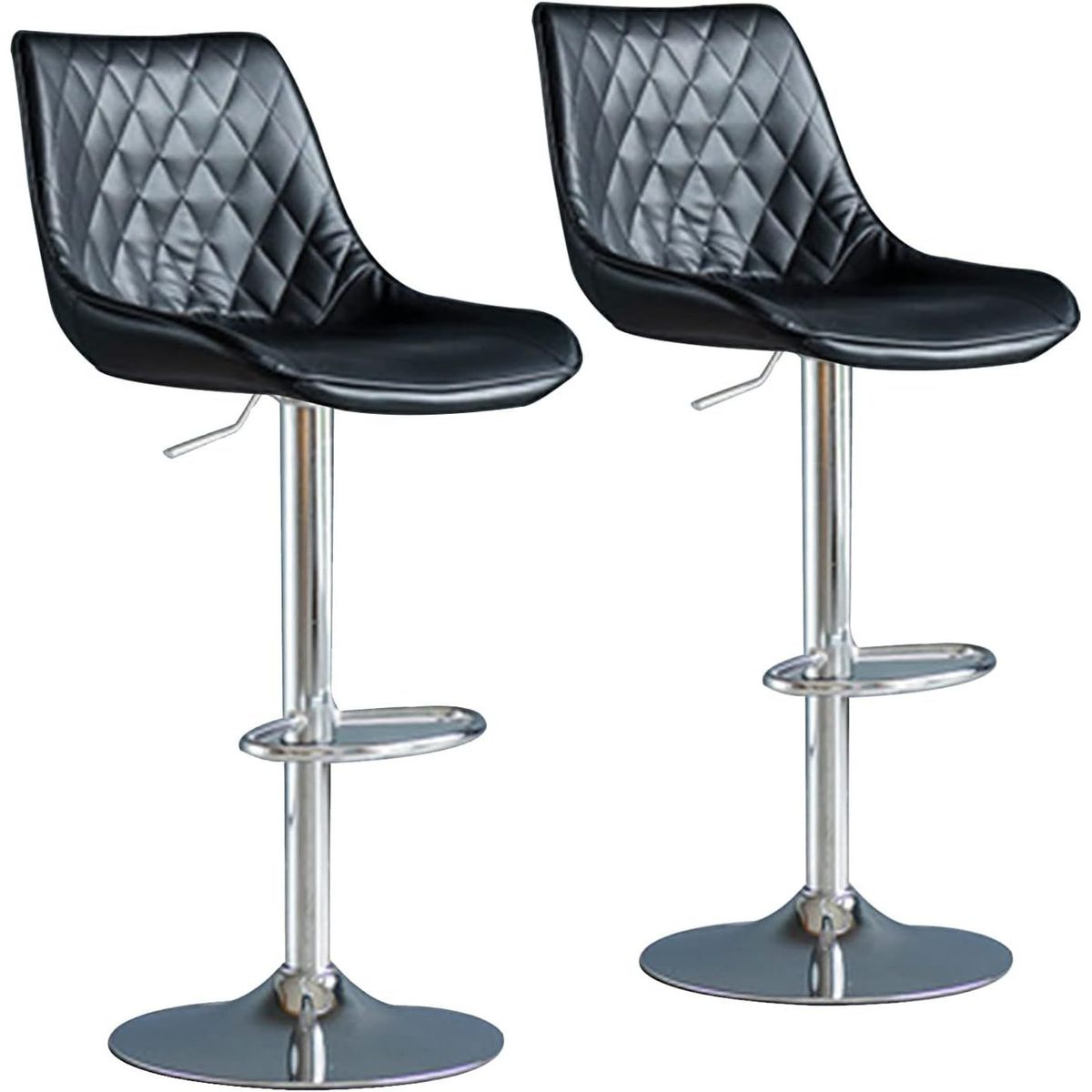 MOBLIHOUSE - Set X2 Silla Bar Mardin Negra Silla Moderna Para Barra