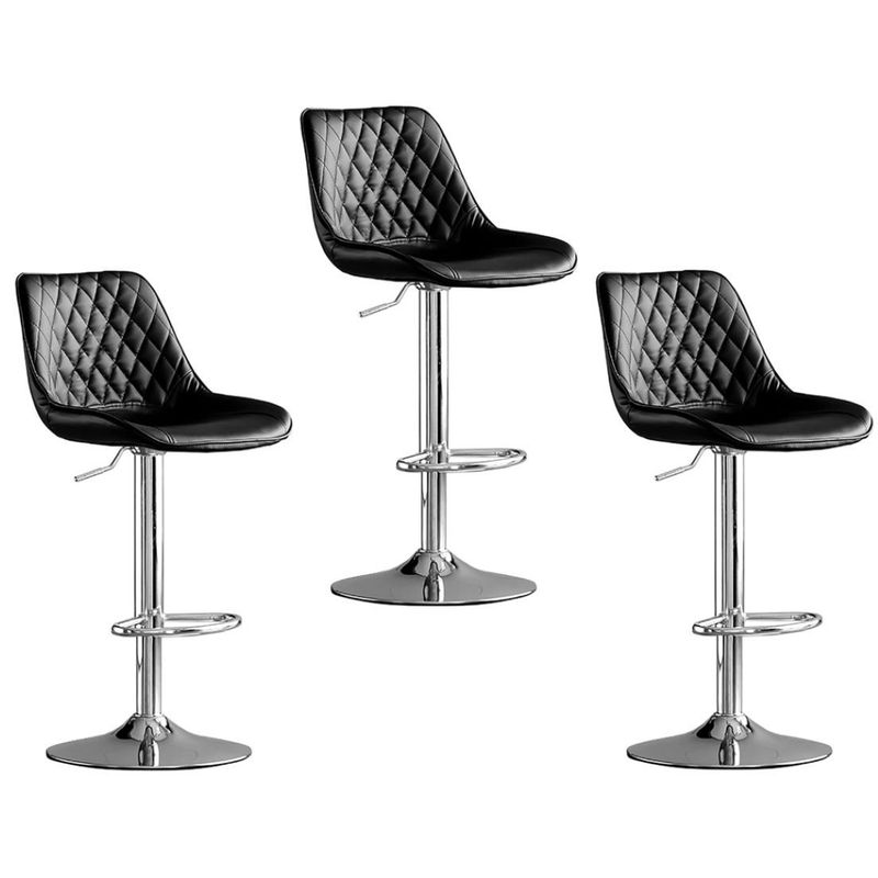 MOBLIHOUSE - Set X3 Silla Bar Mardin Negra Silla Moderna Para Barra
