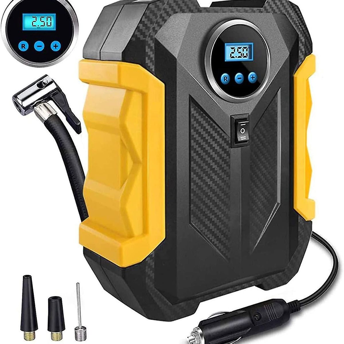 GENERICO - Compresor Para Vehículo digital Portatil Carsun 150psi 12v
