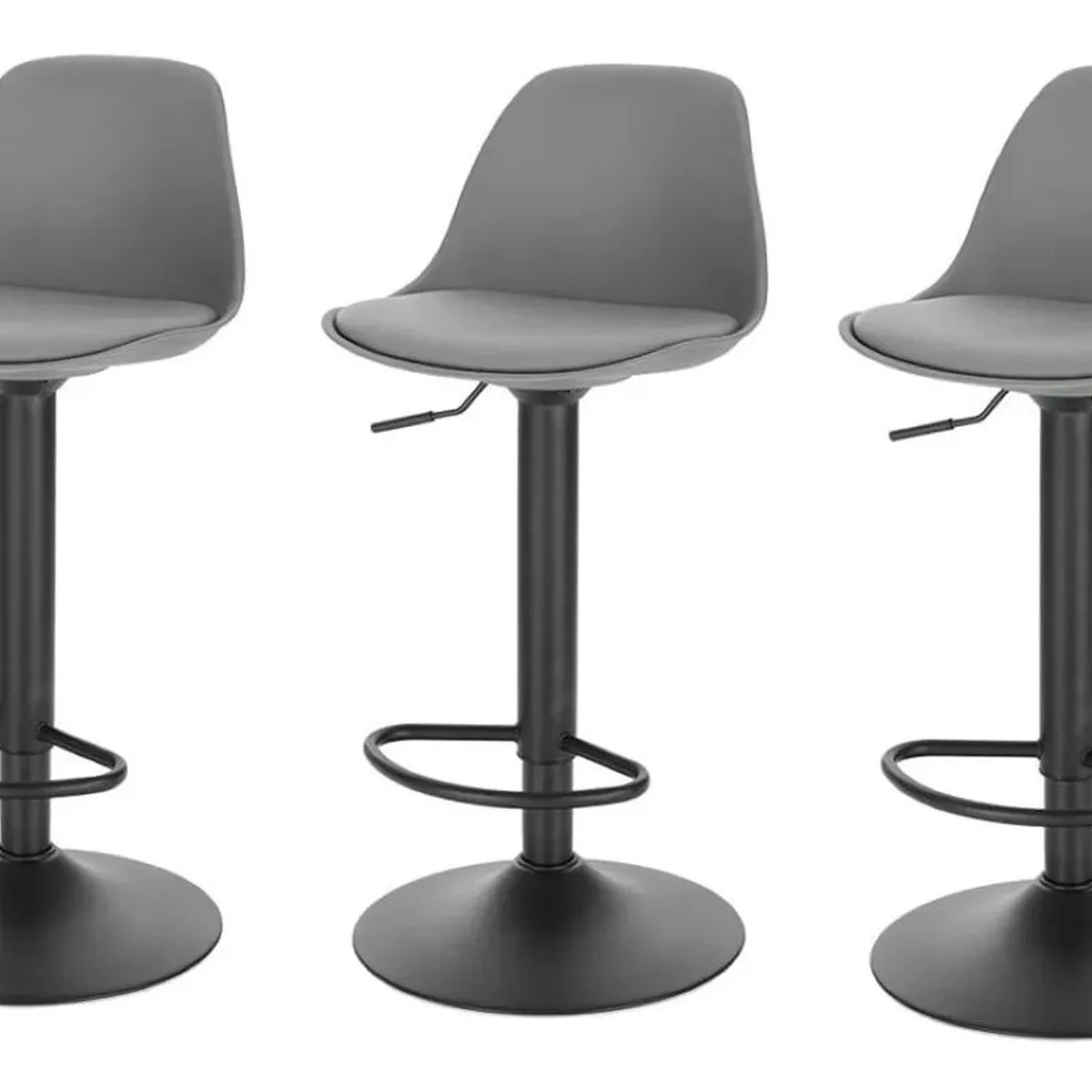 MOBLIHOUSE - Set X3 Silla Bar Con Altura Ajustable Y Rotación Diseño Ergonómico