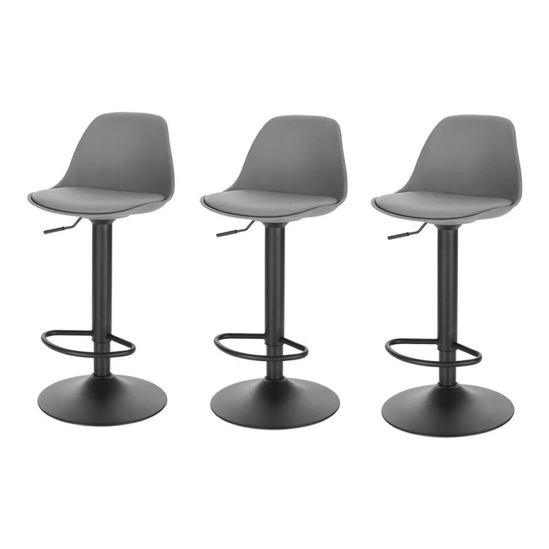 MOBLIHOUSE - Set X3 Silla Bar Con Altura Ajustable Y Rotación Diseño Ergonómico