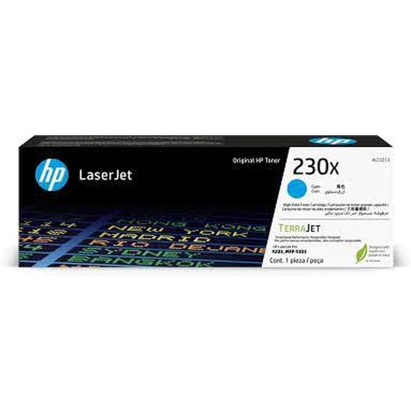 HP - Cartucho de tóner original HP LaserJet 230X cian