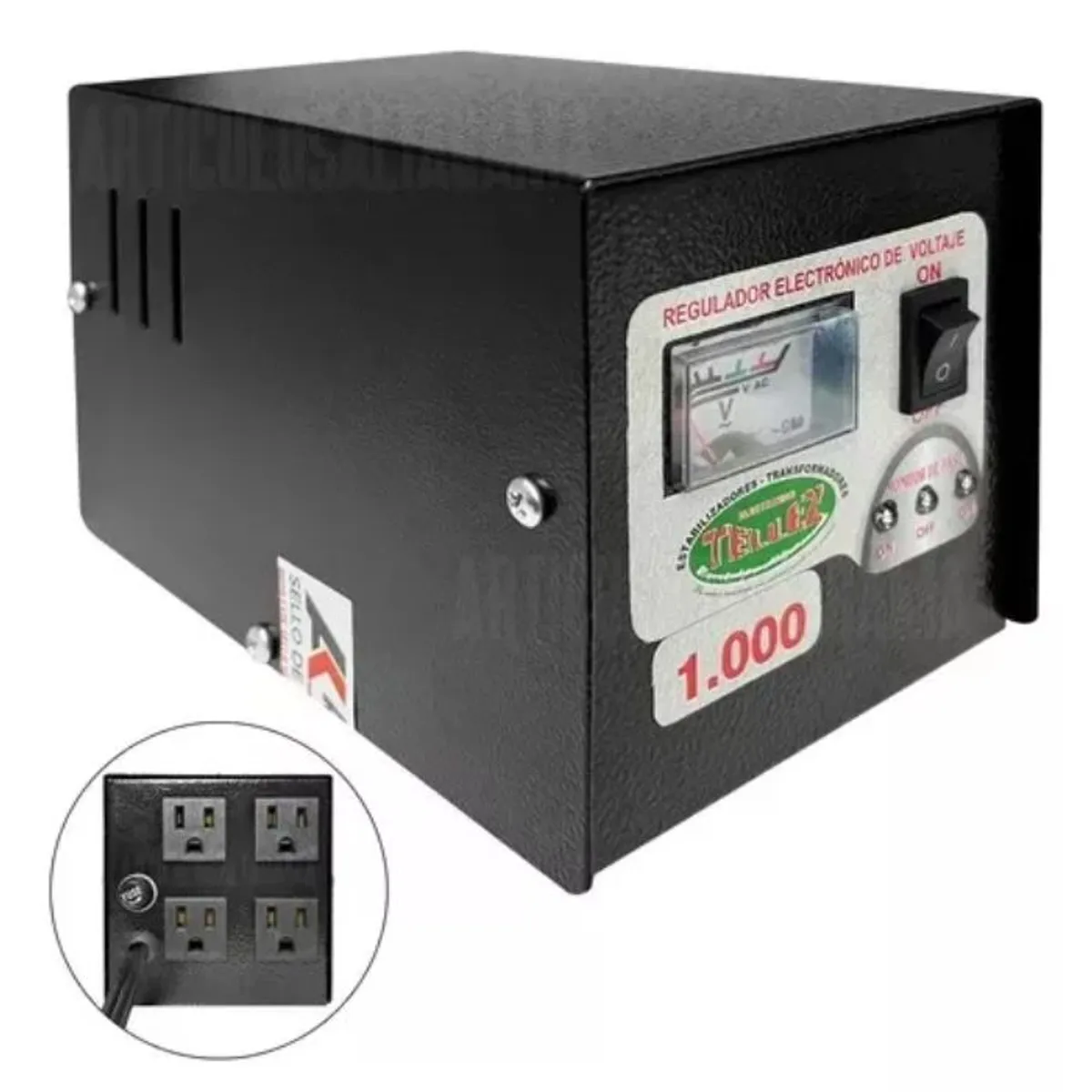 GENERICO - Estabilizador de voltaje de 4 salidas electrónico