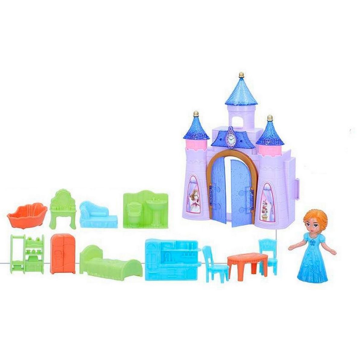 DAYOSHOP - Castillo Princesa Accesorios Muñeca Juguete Niñas Juguete