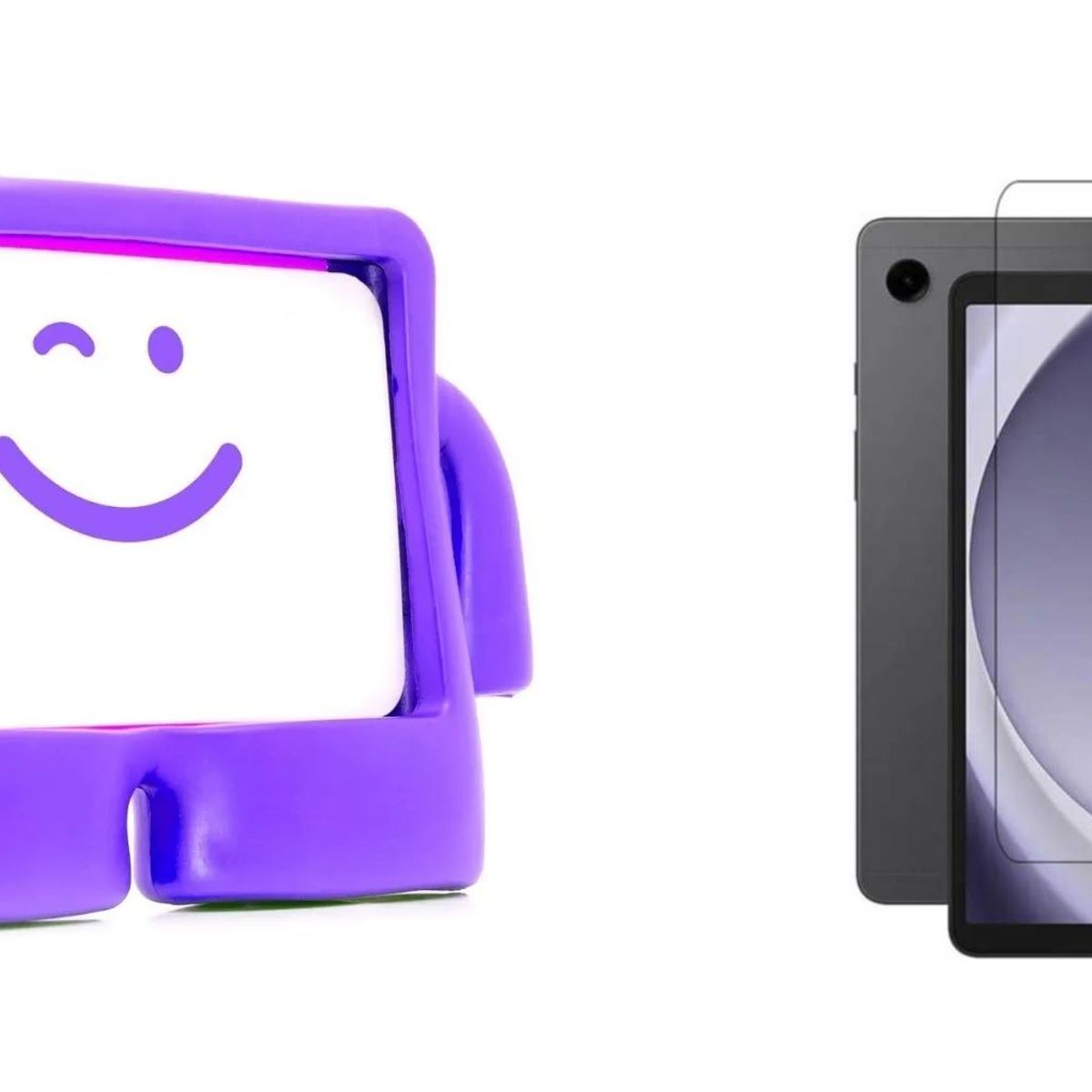 GENERICO - Estuche De Niños Anti Golpes Para Samsung Tab A9 8.7 morado + vidrio