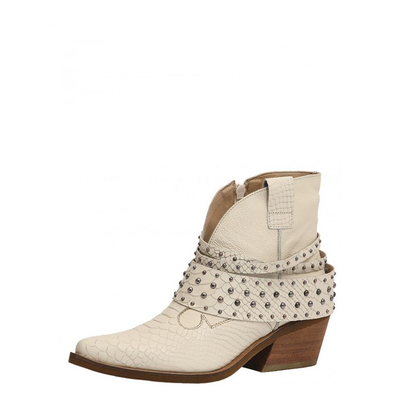 STIVALI - TEXANA SAN DIEGO BEIGE TACHES