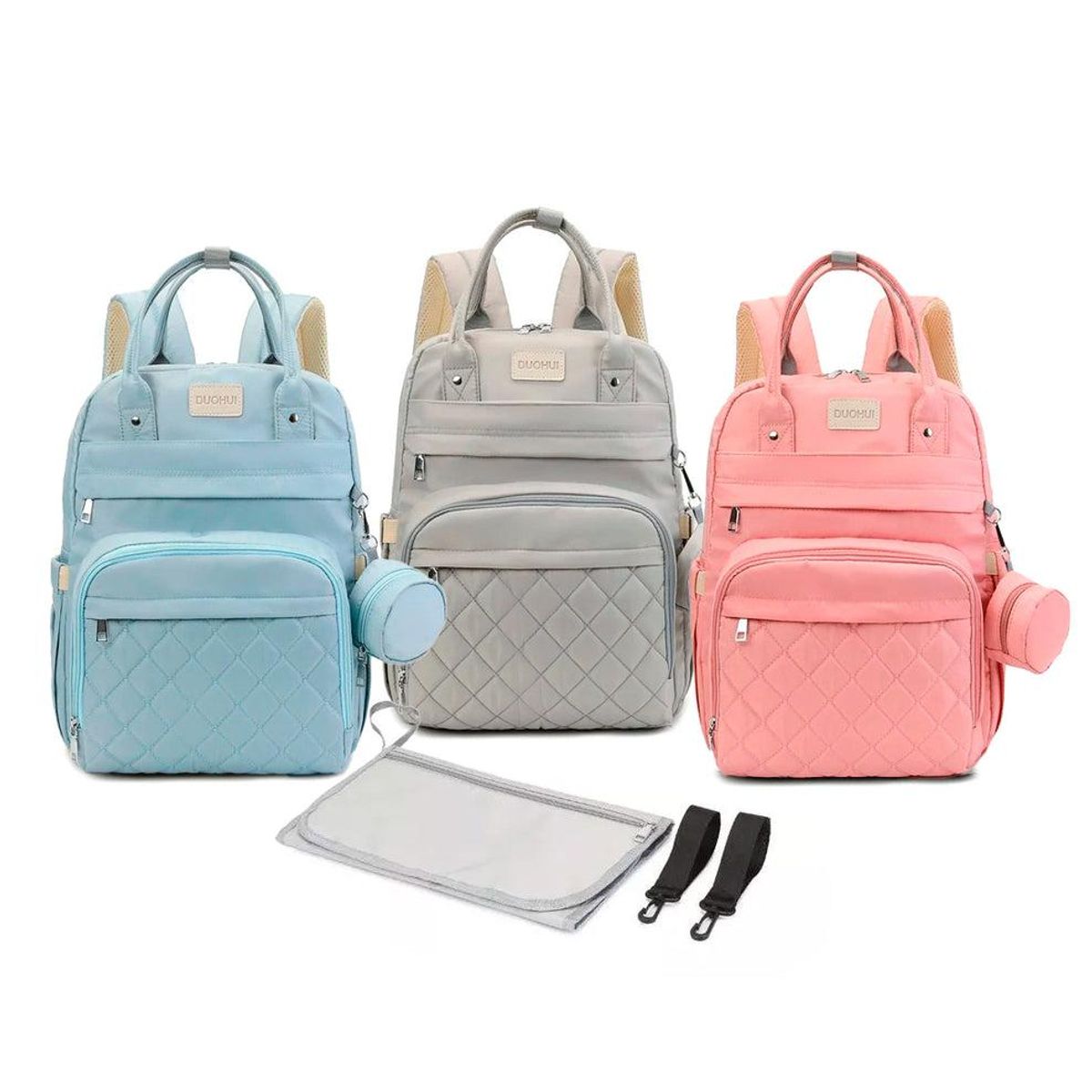 LANZURY IMPORTACIONES - Pañalera Multifuncional Para Bebés monedero sensilla ROSADA