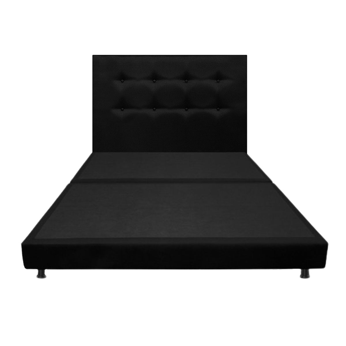 DORMILANDIA - Combo Cabecero y Base Cama Dividida Negra Queen 160x190 Dormilandia