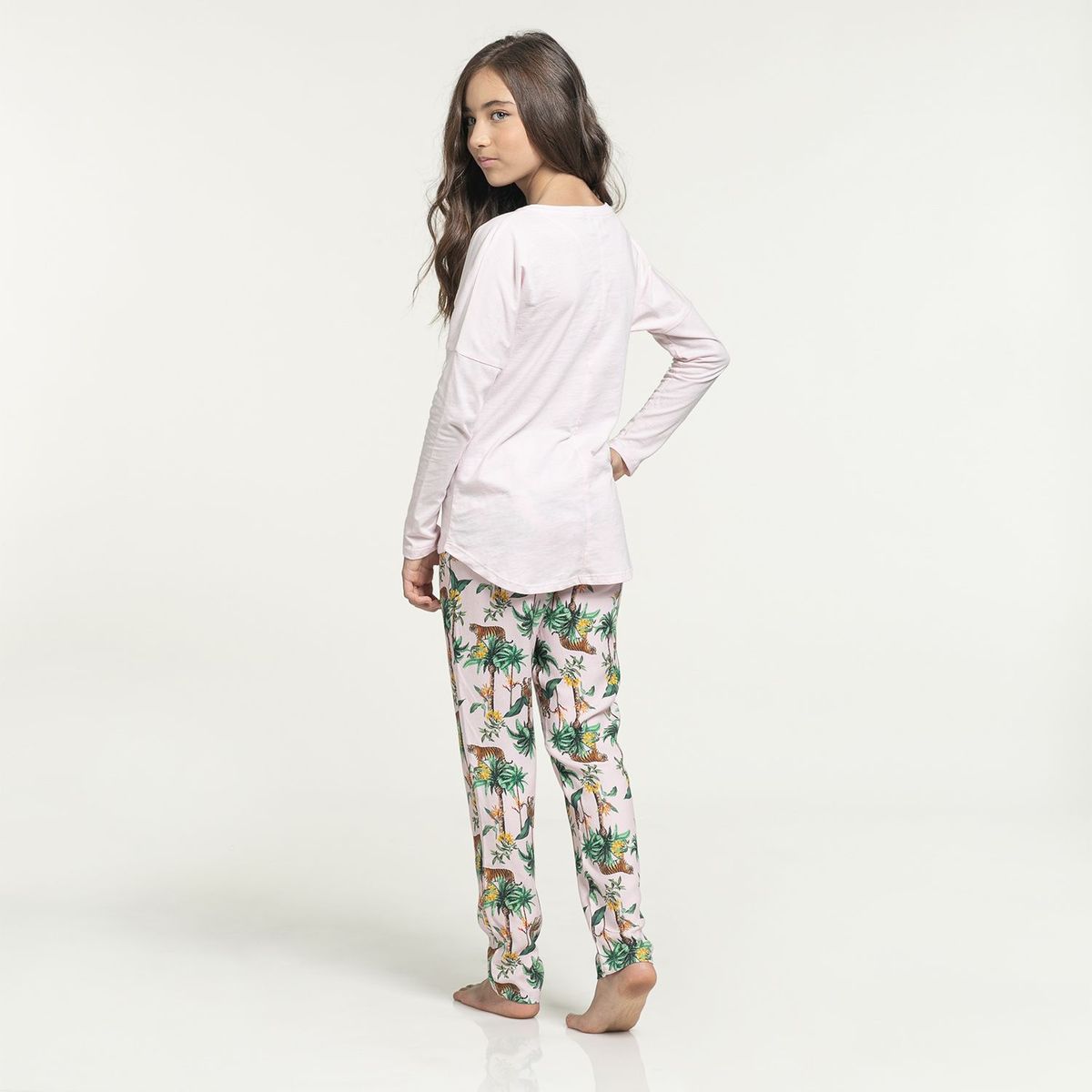 FALABELLA - Pijama Niña Juvenil Algodón Lobo Rosa para Falabella