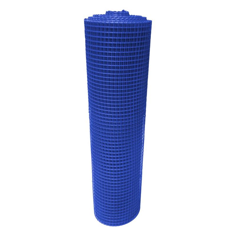 GENERICO - Malla Plástica Multiusos Reja 16mmX16mm H150cm Rollo 30mt Azul