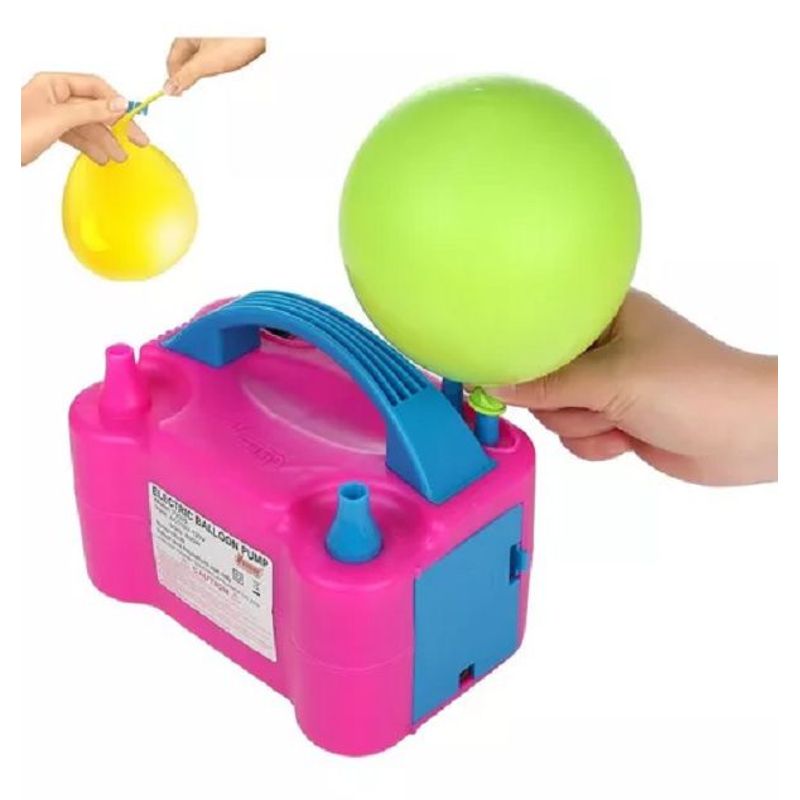 GENERICO - Inflador De Globos Electrico 600 Watts Doble Boquilla Portatil