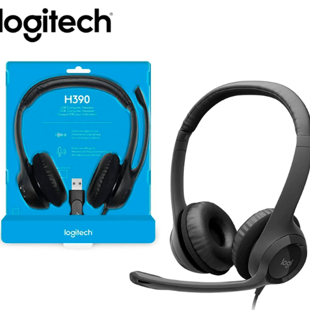 LOGITECH - Diadema  Logitech Headset H390