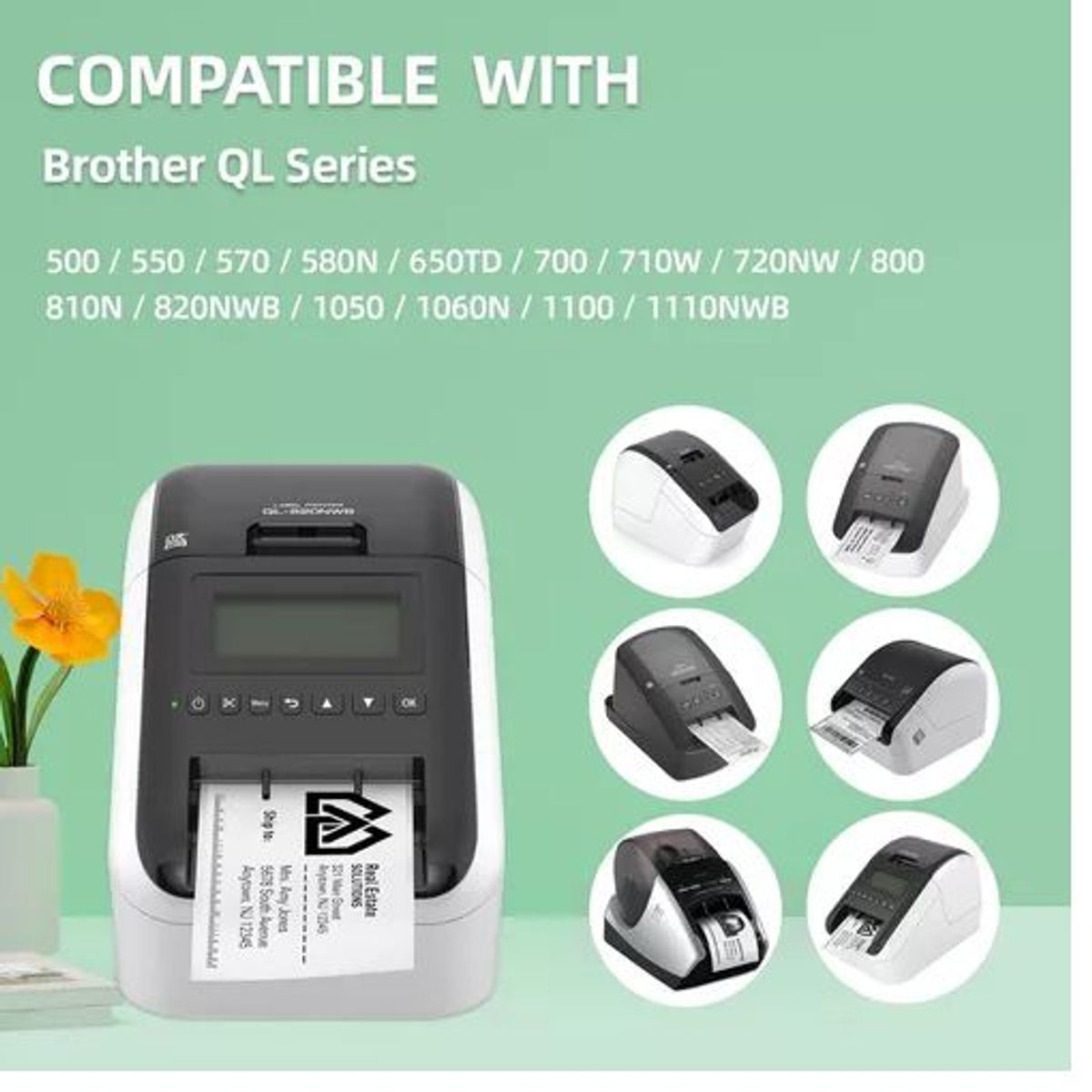 GENERICO - Rollo Impresora Brother Ql-500 Ql-570 Ql-800  0188