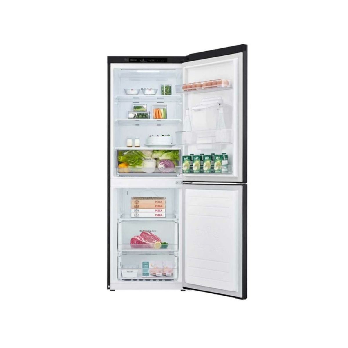 LG - Nevera LG No Frost Congelador Inferior 305 Litros Negro GB33WPTAMCCCLM_.