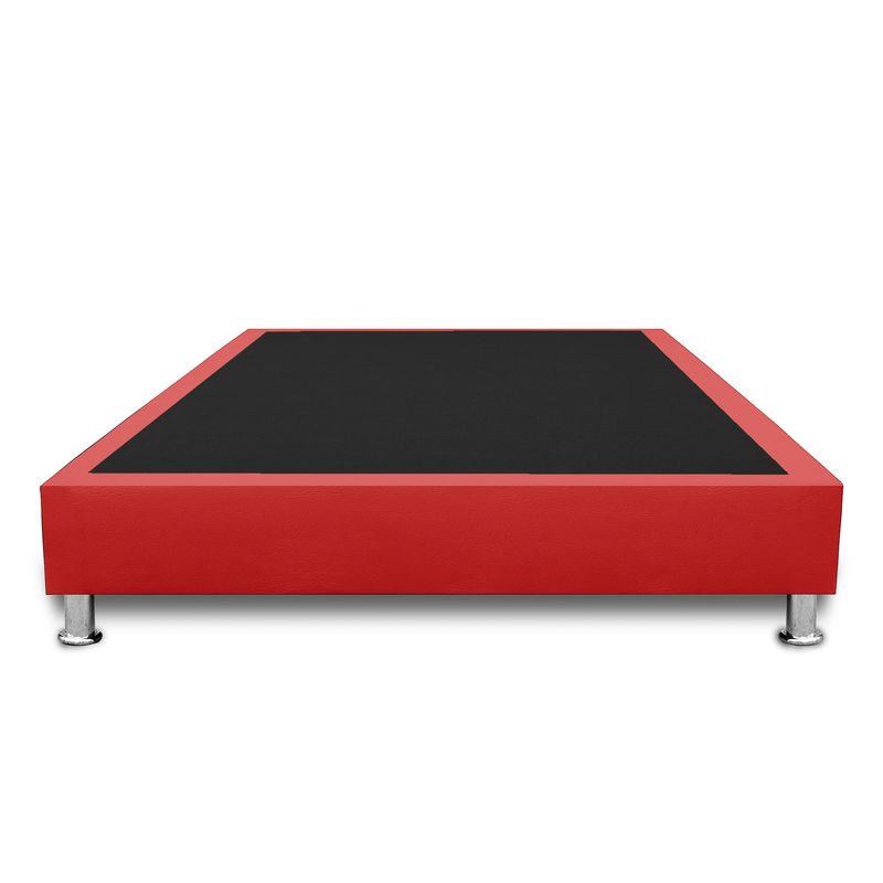 MAGIC CLASS - BASE CAMA SOMMIER 140X190 ECOCUERO ROJO