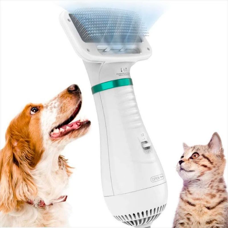 GENERICO - Cepillo Secador Pelo Mascotas Gatos Perros Peinar 300W Portatil