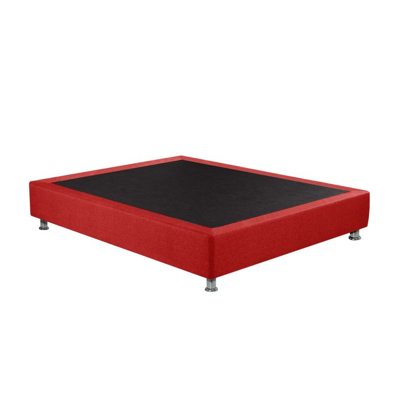 MAGIC CLASS - BASE CAMA SOMMIER 140X190 MICROFIBRA ROJO
