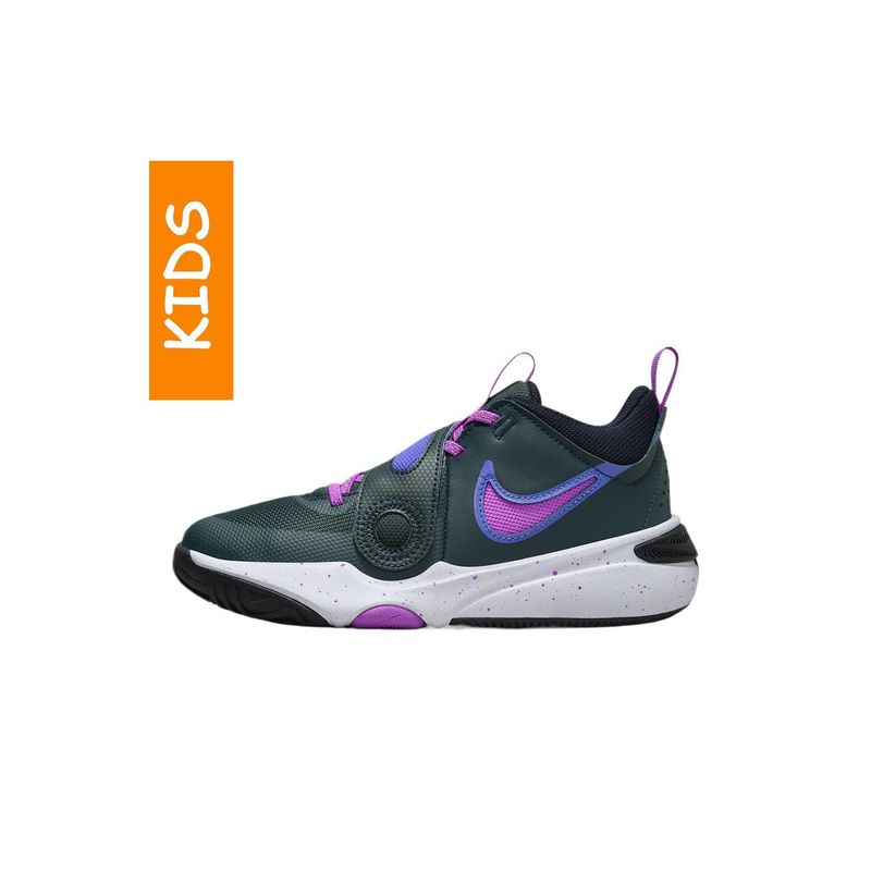 NIKE - TENIS NIKE NIÑO TEAM HUSTLE D 11 GS VERDE ROSA