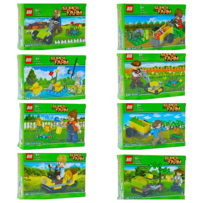 DAYOSHOP - Granjero Campo Personajes X 8pcs Armables Armatodo Construc