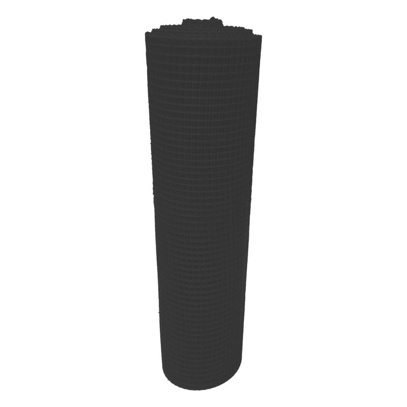 GENERICO - Malla Plástica Multiusos Reja 12mmX12mm H1mt Rollo 30mt Negra