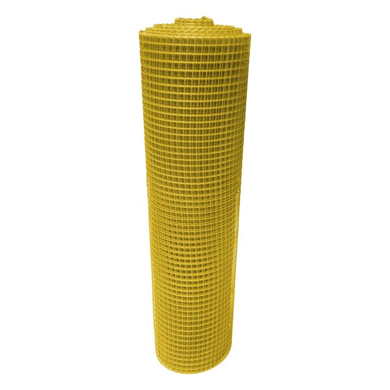 GENERICO - Malla Plástica Multiusos Reja 12mmX12mm 150cm Rollo 30mt Amarillo