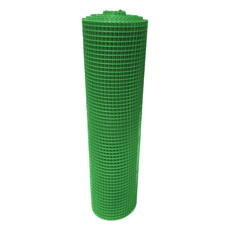 GENERICO - Malla Plástica Multiusos Reja 12mmX12mm H1mt Rollo 25mt Verde