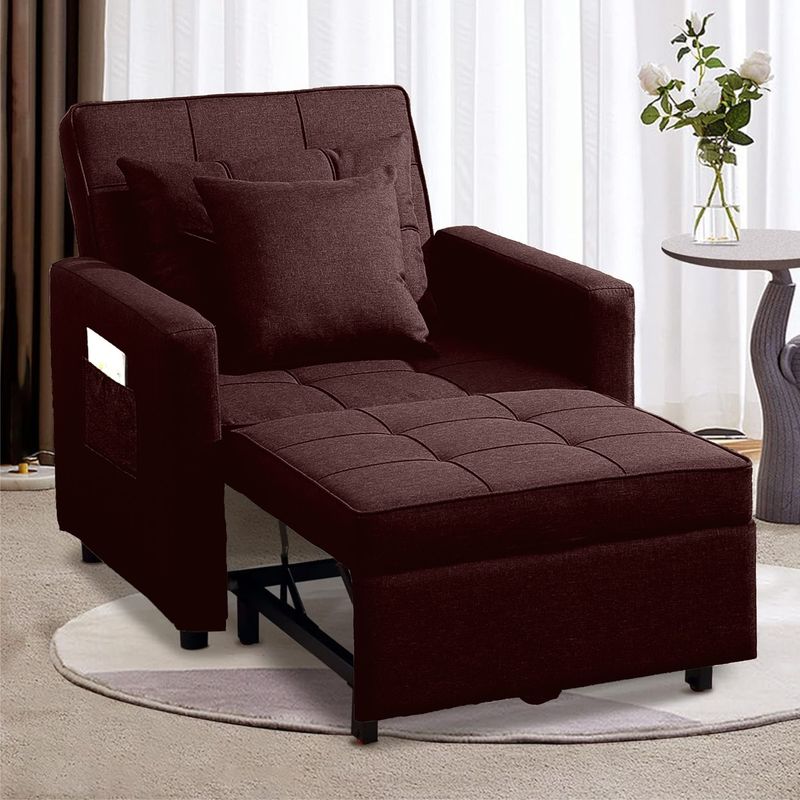 ESTILO RELAX - SOFA CAMA BERLIN- SILLA 3 EN 1 -RECLINABLE- CHOCOLATE -ESTILO RELAX®