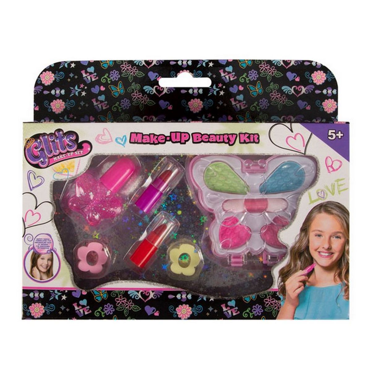 DAYOSHOP - Kit De Maquillaje Para Niña Juguete Princesa Mariposa Labial