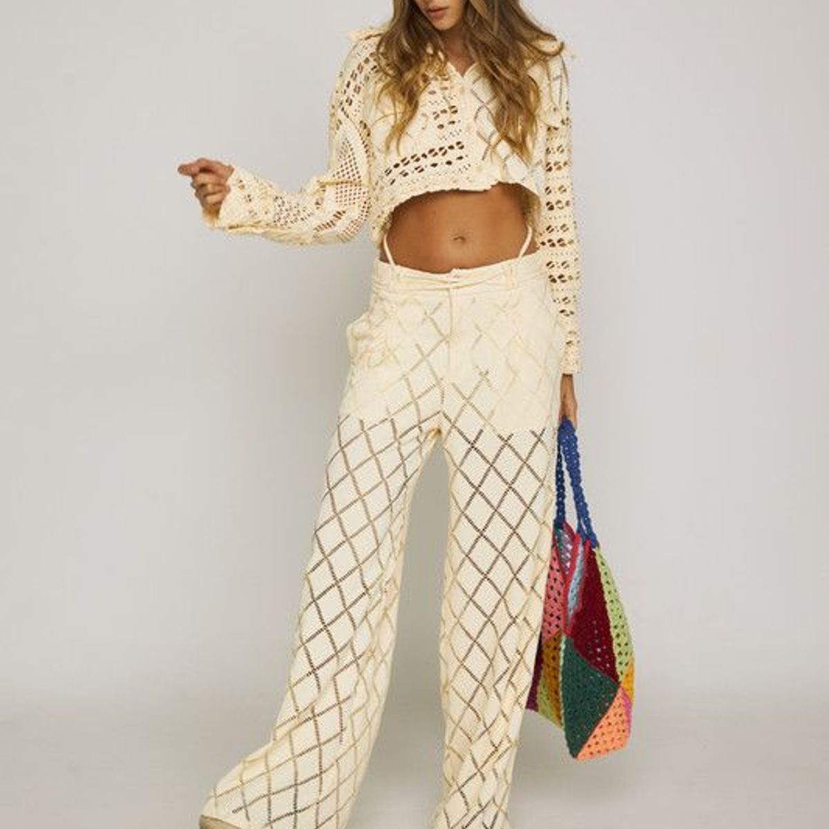 ITANA - Pantalón Luna Marfil