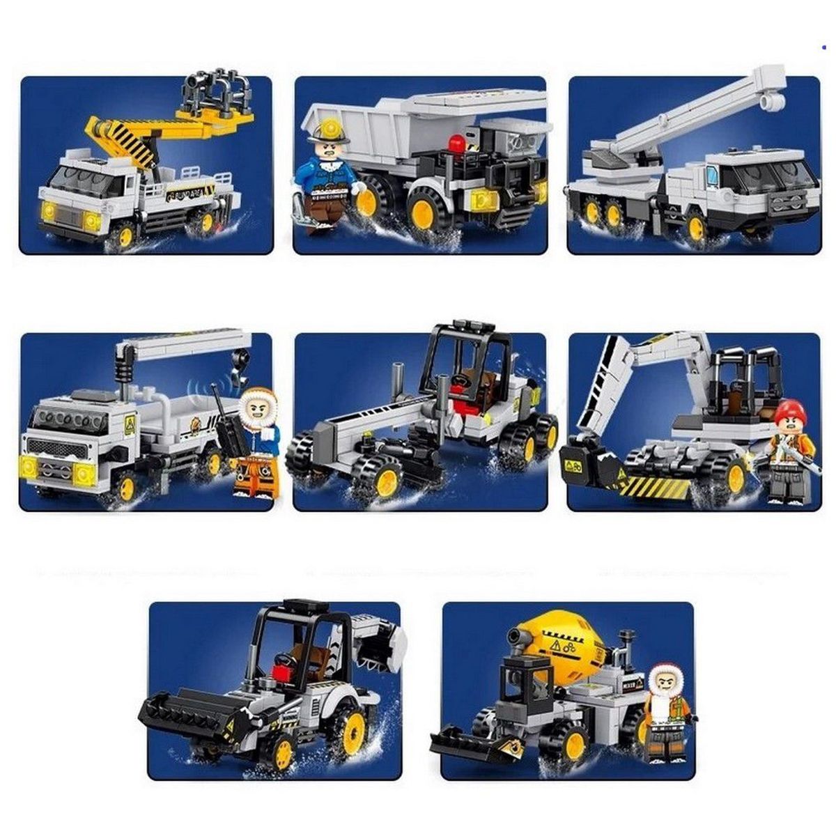 DAYOSHOP - Juguete Armable Camion Carros Grua Armatodo Construcción X 8