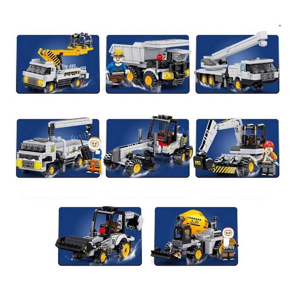 DAYOSHOP - Juguete Armable Camion Carros Grua Armatodo Construcción X 8