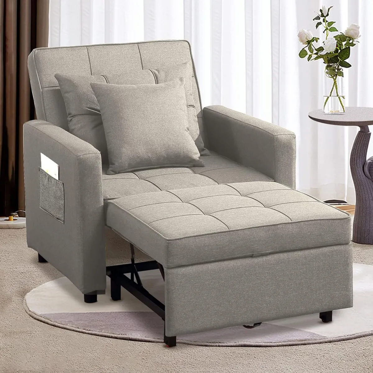 ESTILO RELAX - SOFA CAMA BERLIN- SILLA 3 EN 1 -RECLINABLE- BEIGE-ESTILO RELAX®