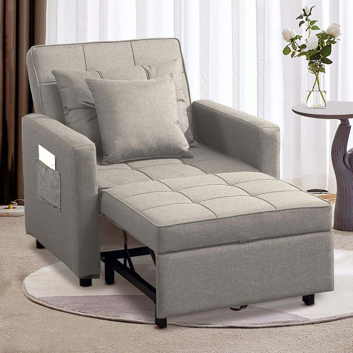 ESTILO RELAX - SOFA CAMA BERLIN- SILLA 3 EN 1 -RECLINABLE- BEIGE-ESTILO RELAX®