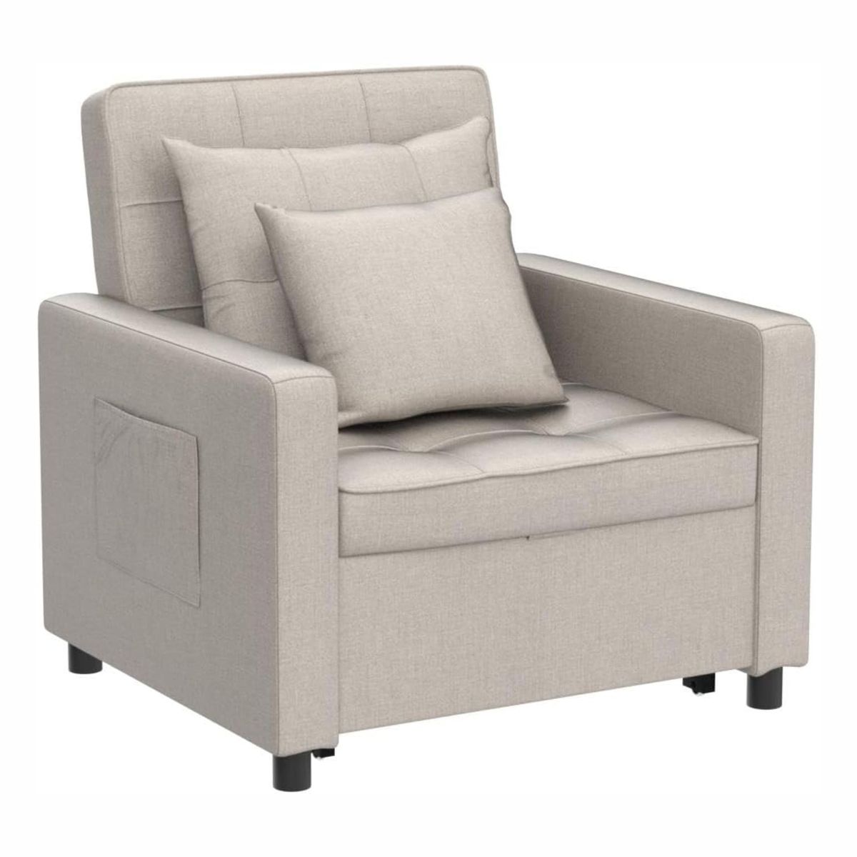 ESTILO RELAX - SOFA CAMA BERLIN- SILLA 3 EN 1 -RECLINABLE- BEIGE-ESTILO RELAX®