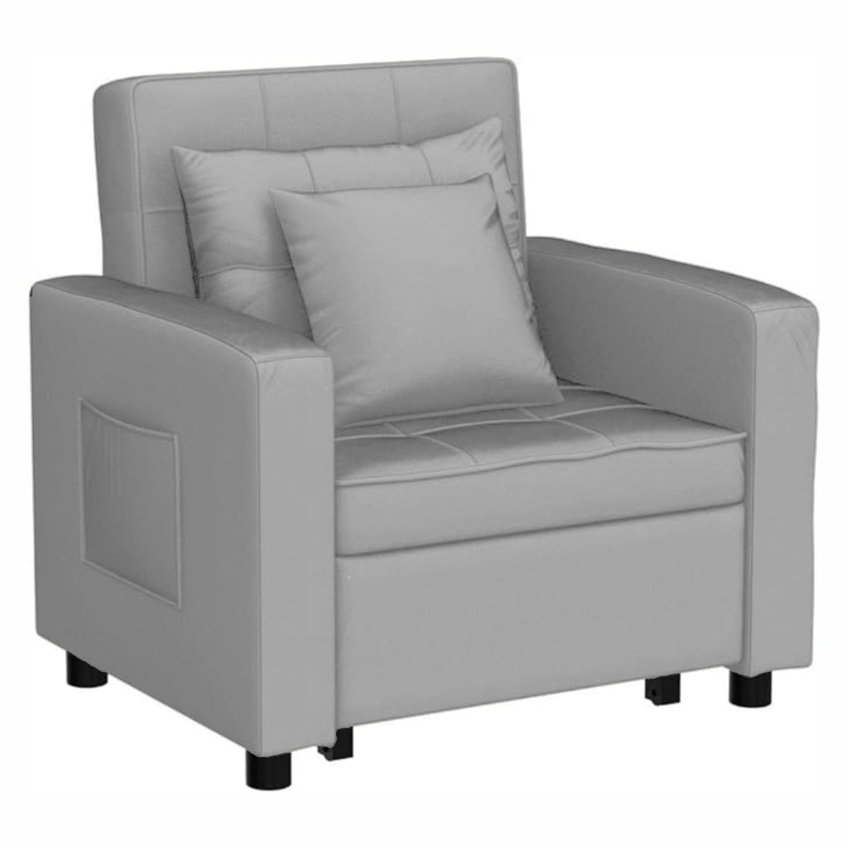 ESTILO RELAX - SOFA CAMA BERLIN- SILLA 3 EN 1 -RECLINABLE- GRIS CLARO-ESTILO RELAX®