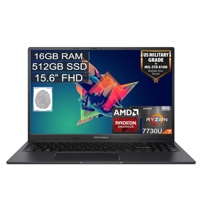 ASUS - Portátil Asus M3504YA AMD Ryzen 7 7730u ram 16gb ssd 512gb 15 FHD
