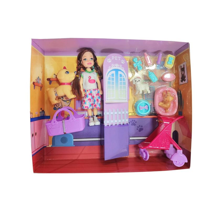 DAYOSHOP - Muñeca Casa Mascota Perro Juguete Rol Interactivo Niñas