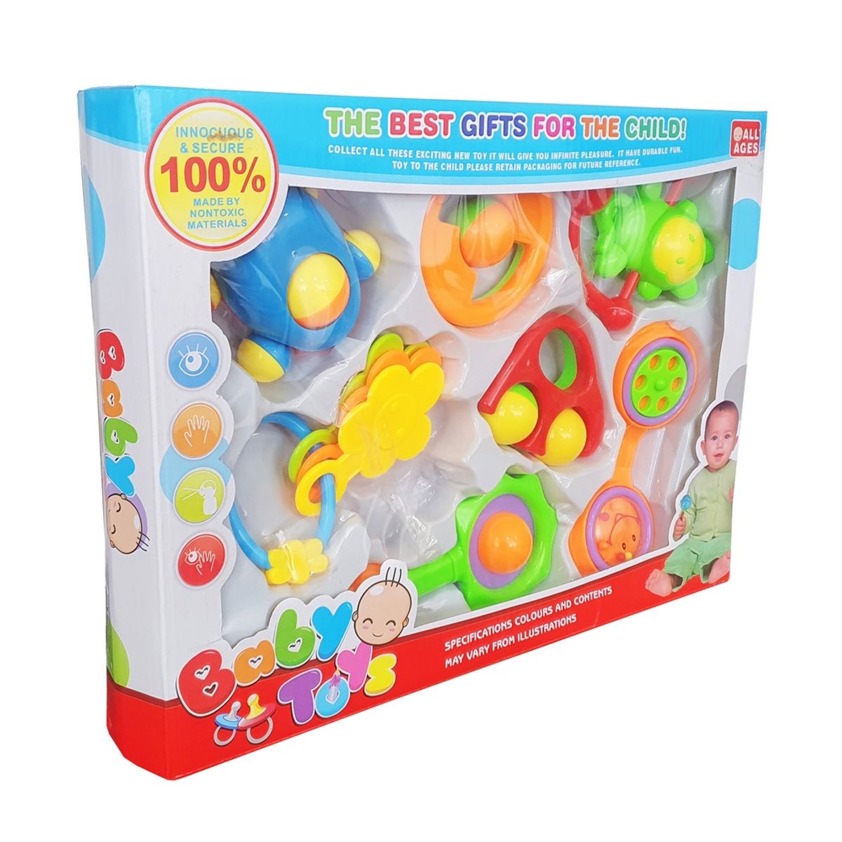 DAYOSHOP - Sonajero Estimulación Temprana Juguete Didactico Bebé X 7 Pc