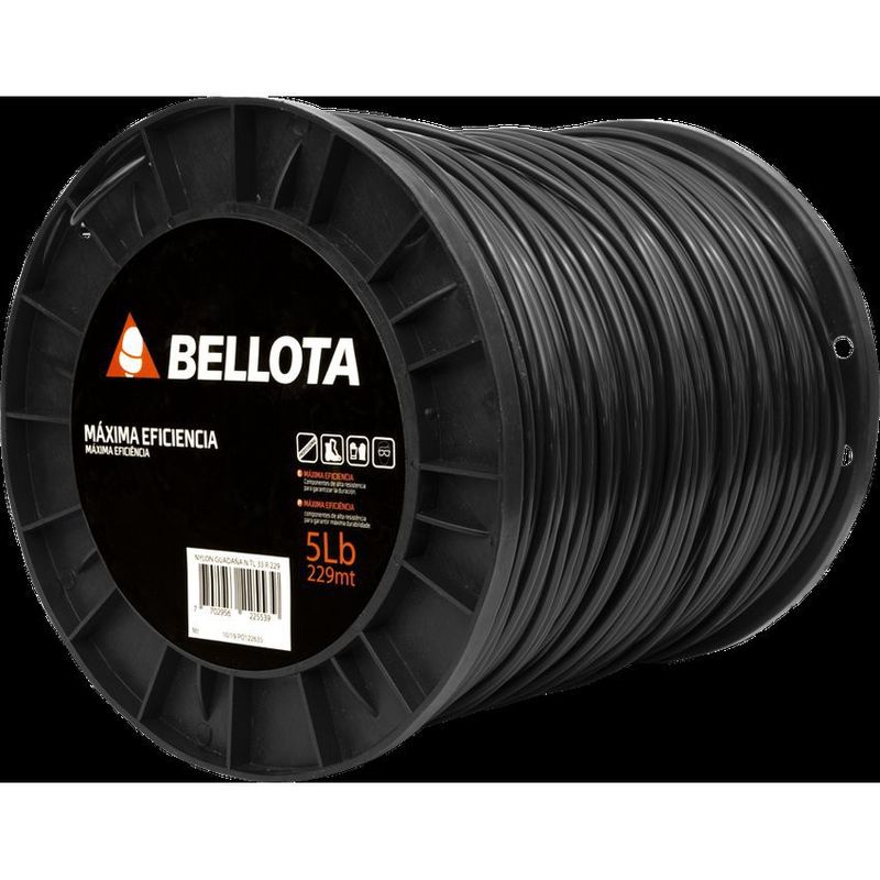 BELLOTA - Nylon cortacesped negro x229 m 33mm redondo