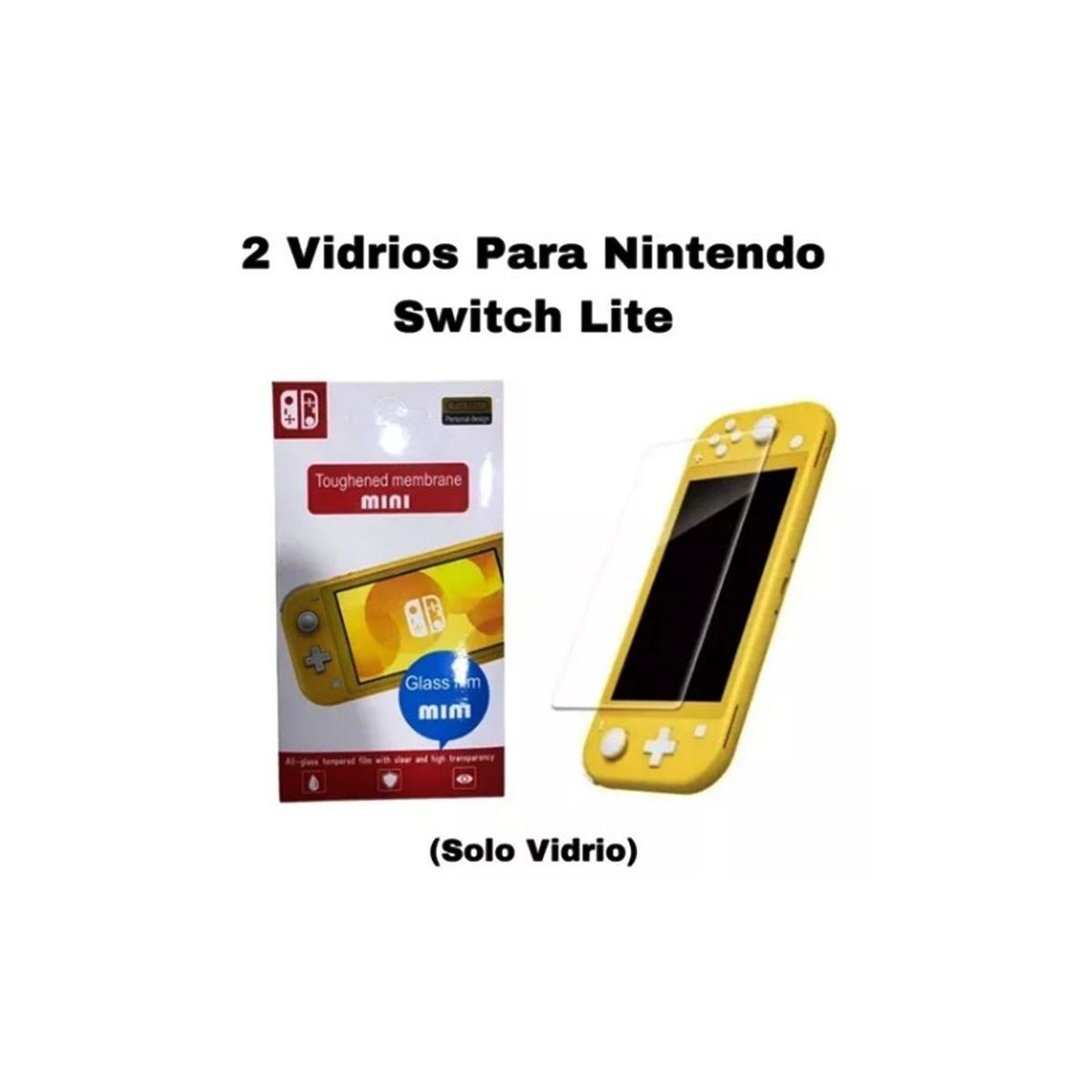 GENERICO - 2 Unidades Vidrio Templado Para Switch Lite