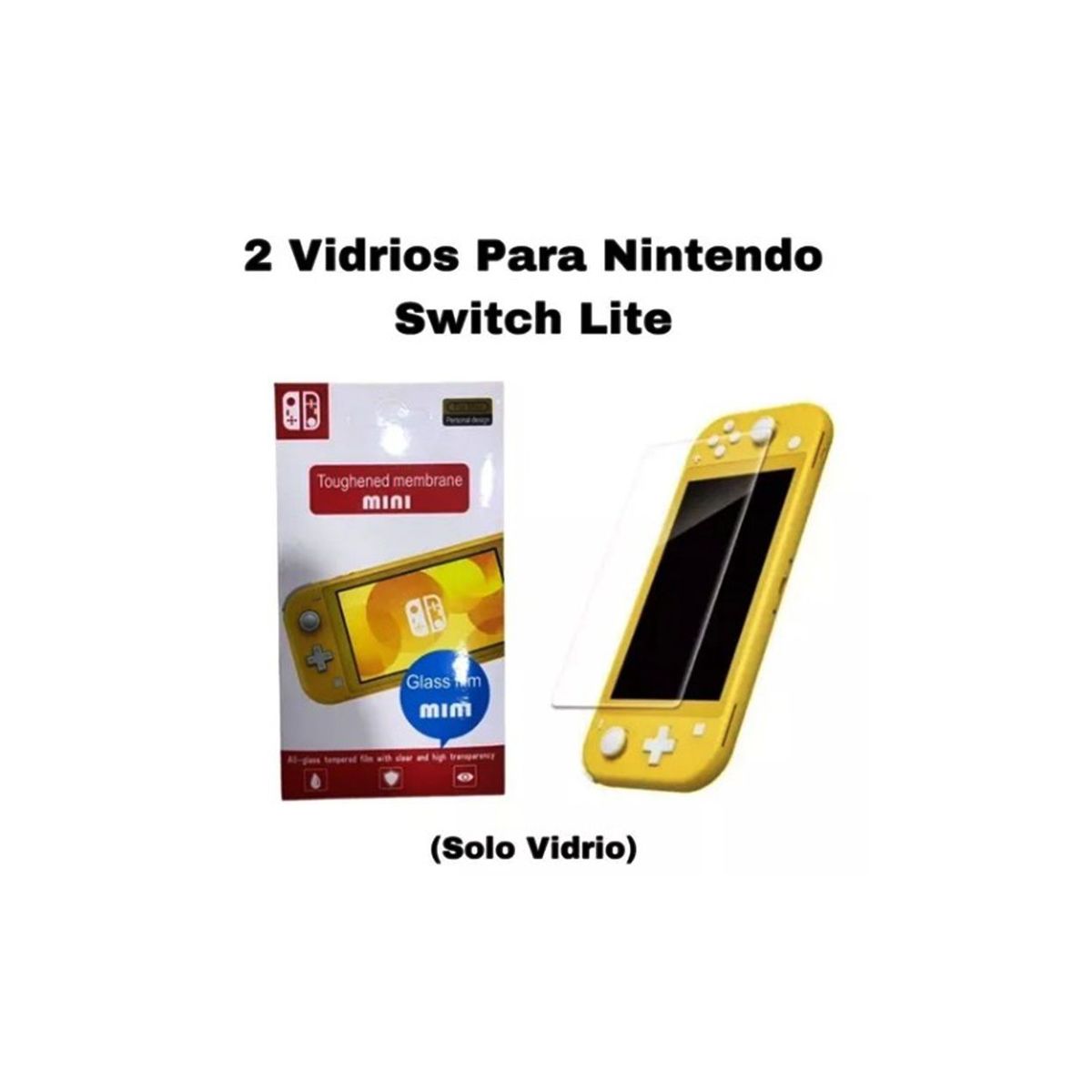 GENERICO - 2 Unidades Vidrio Templado Para Switch Lite