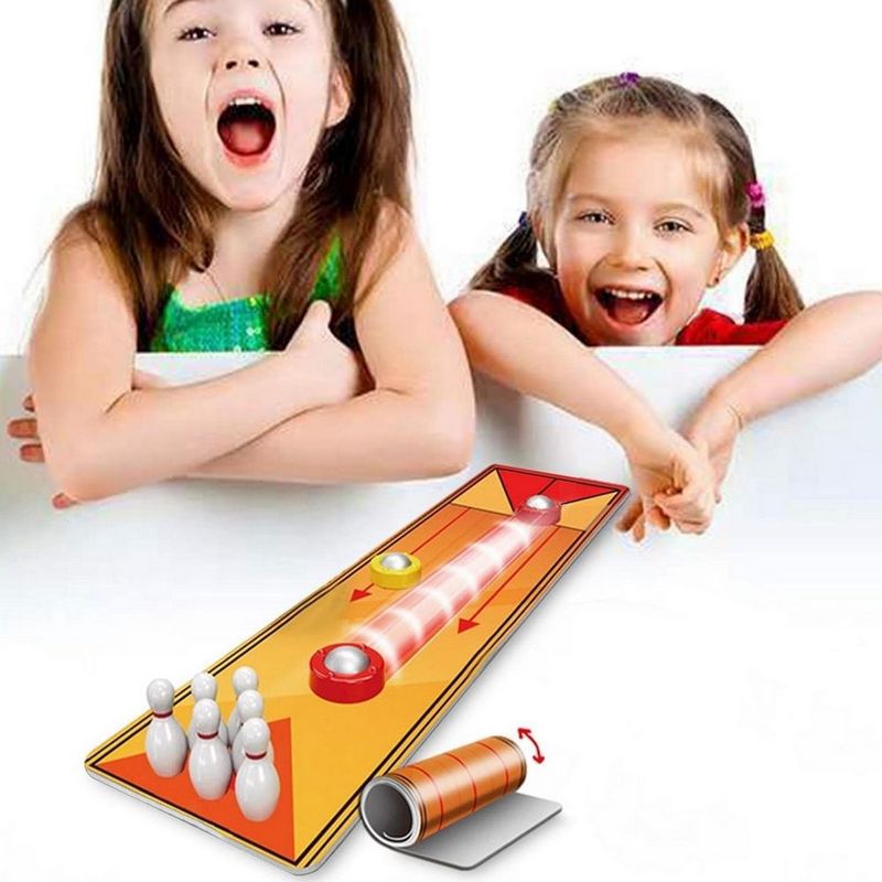 DAYOSHOP - Juego De Mesa Bolos Con Mini Pista Interactivo Niño Agilidad
