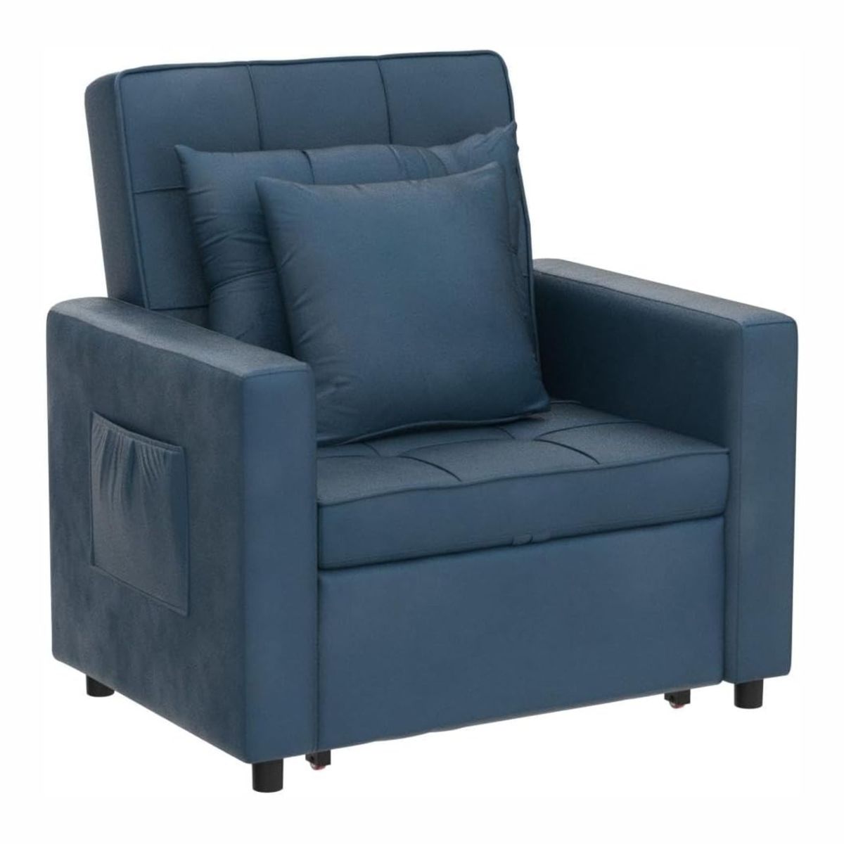 ESTILO RELAX - SOFA CAMA BERLIN- SILLA 3 EN 1 -RECLINABLE - AZUL PETR-ESTILO RELAX®
