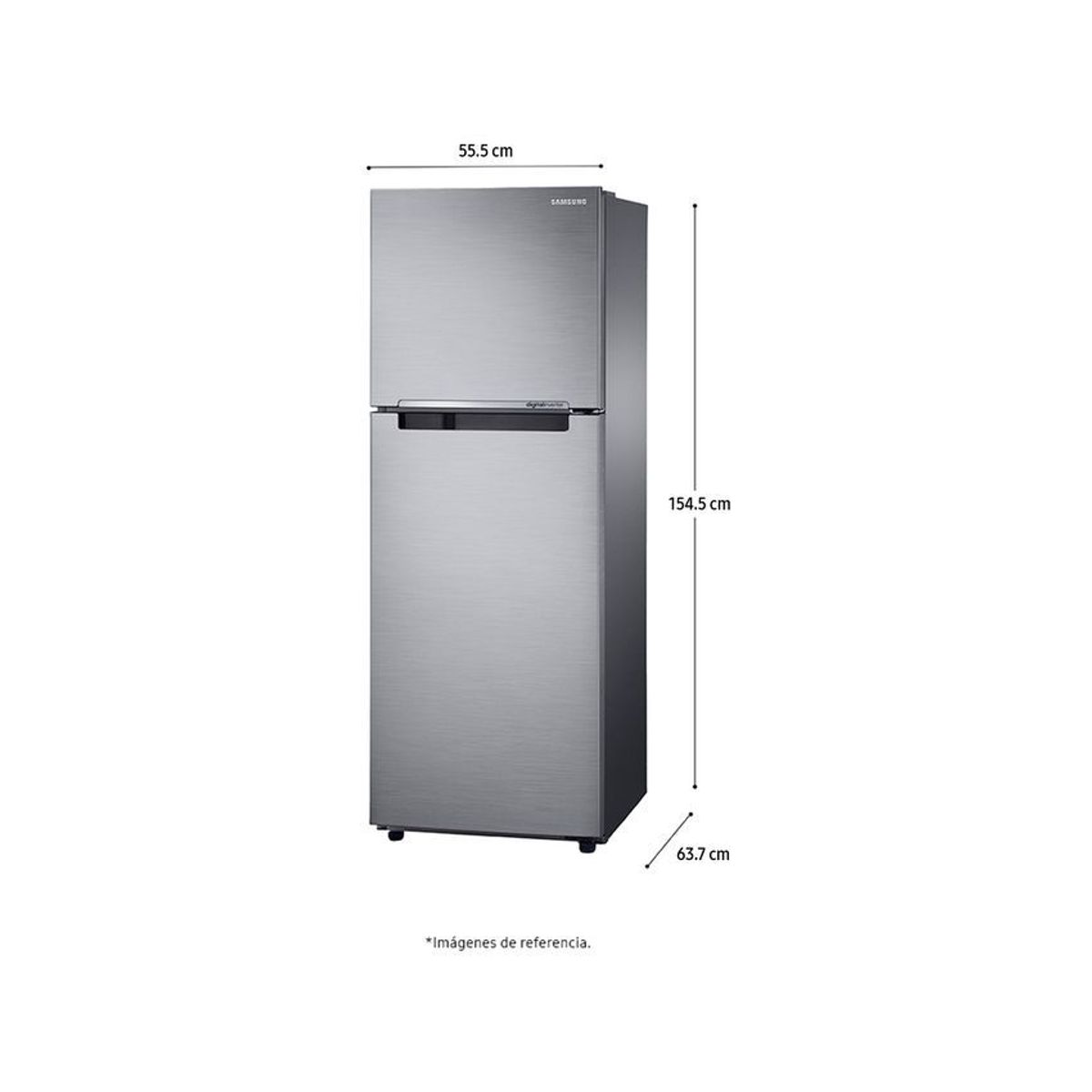 SAMSUNG - Nevera samsung no frost congelador superior rt22farads8/co gris